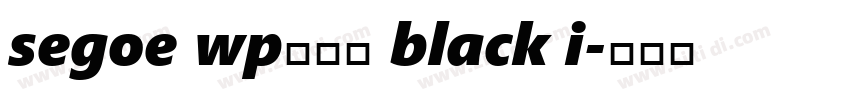 segoe wp兰亭黑 black i字体转换